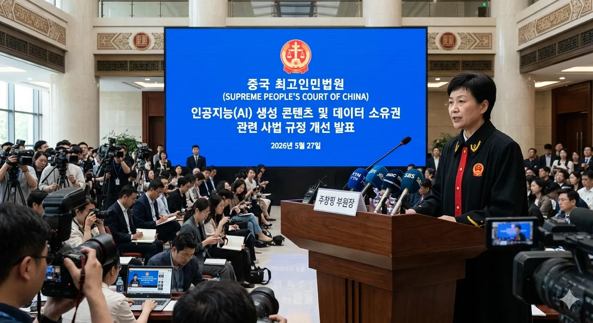 중국 최고인민법원 AI 저작권 사법 체계 대수술 예고