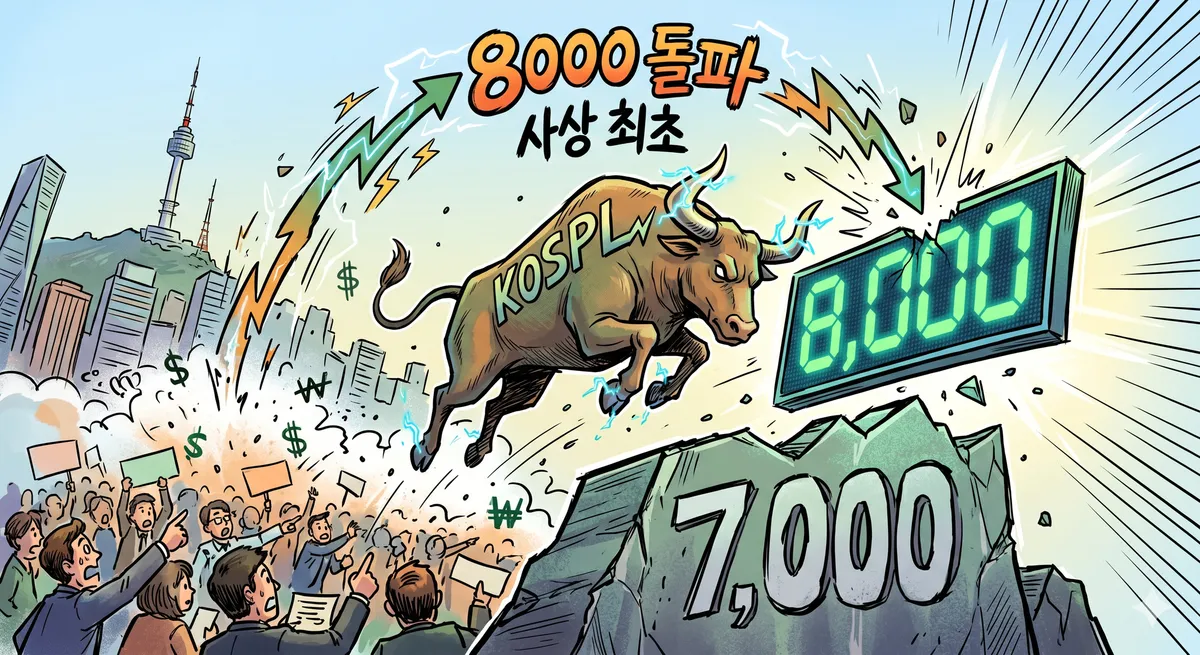 코스피 8000 시대 개막, 대한민국 금융사의 역사적 퀀텀점프