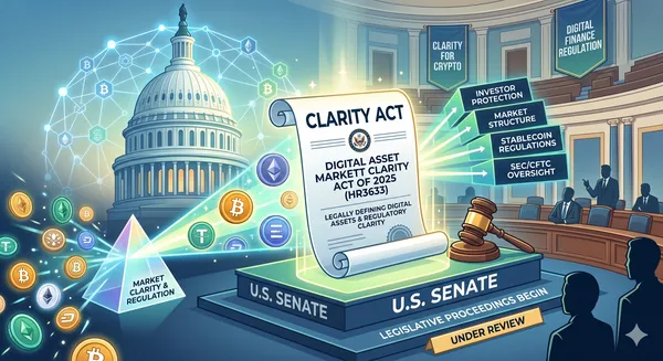 미 상원, 디지털자산 시장 명확성 법안(CLARITY Act) 입법 심의 본격화