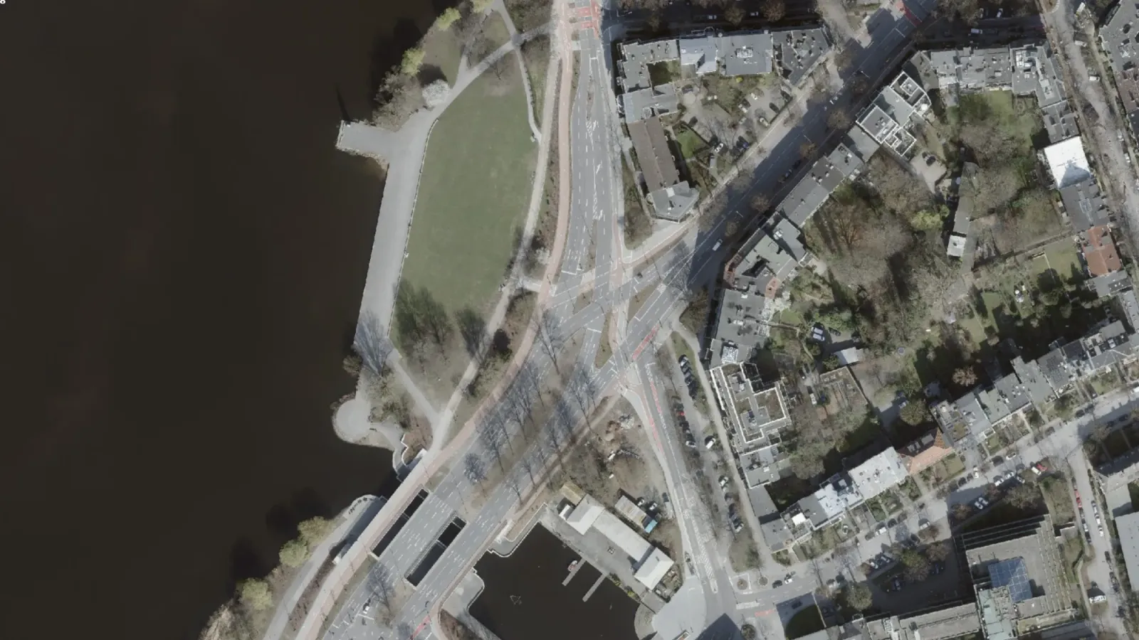 Aerial view of Hohenfelder Bucht in 2026