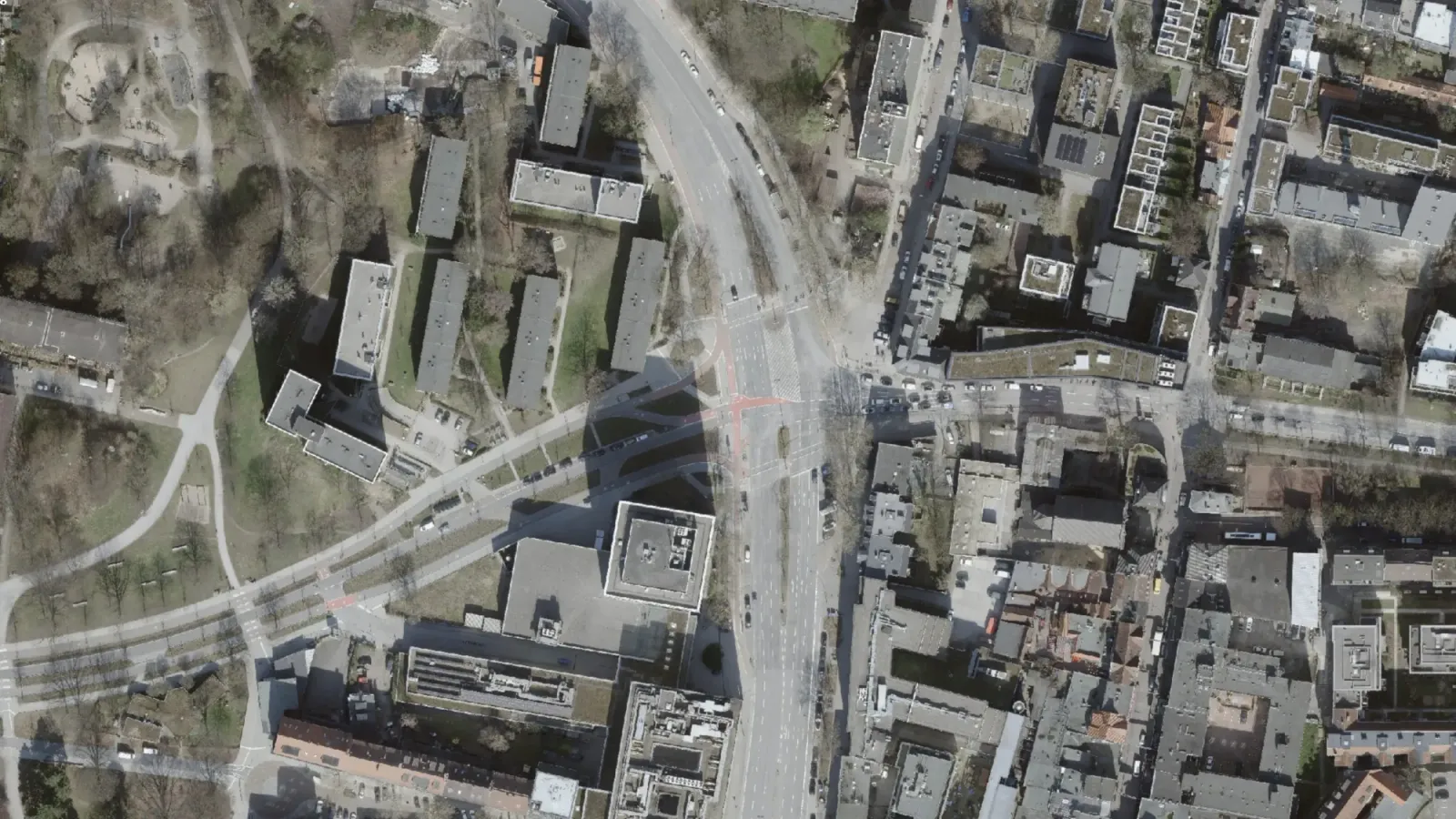 Aerial view of Louise-Schroeder-Straße in 2026