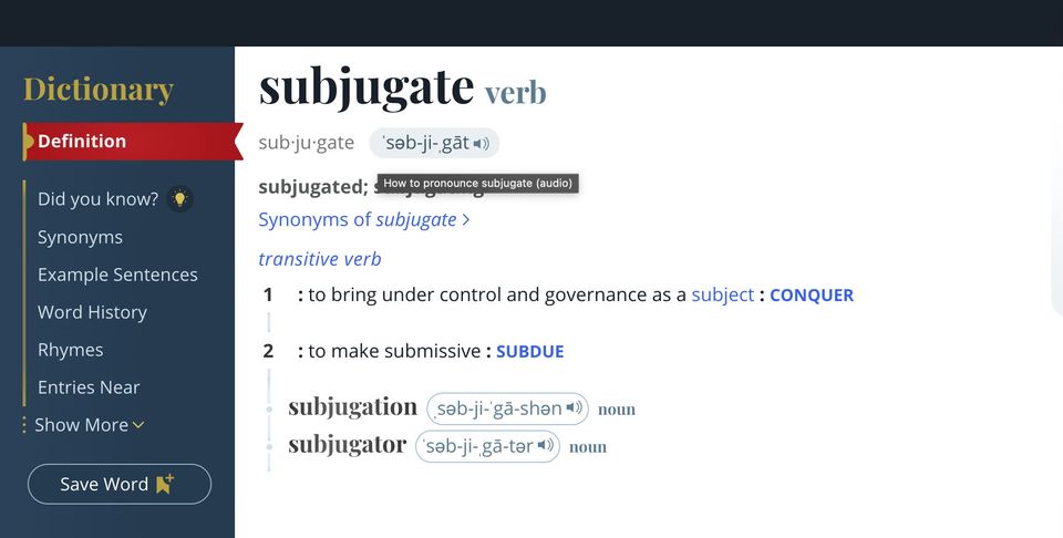 Subjugate