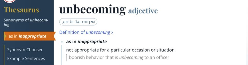 Unbecoming