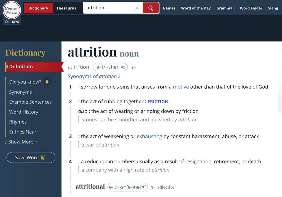 Attrition