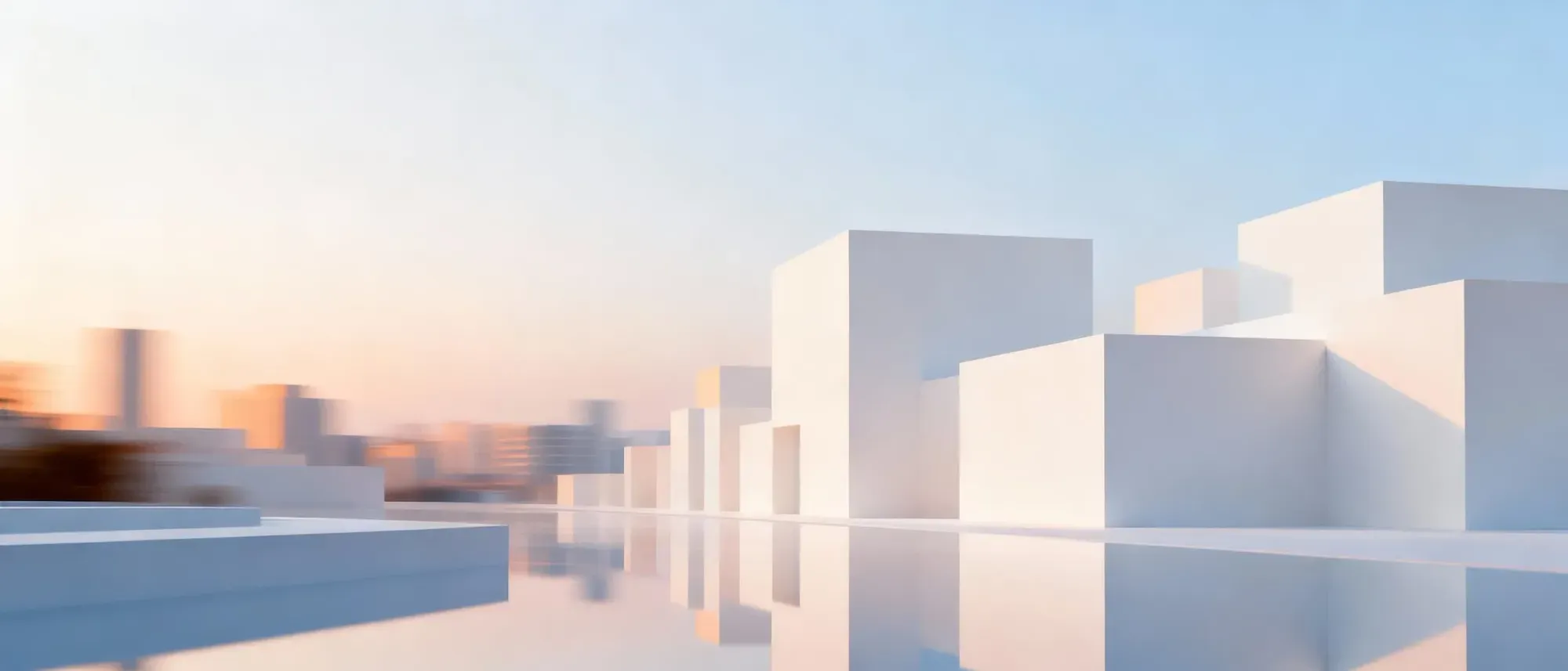 A modernist depiction of a futuristic city.