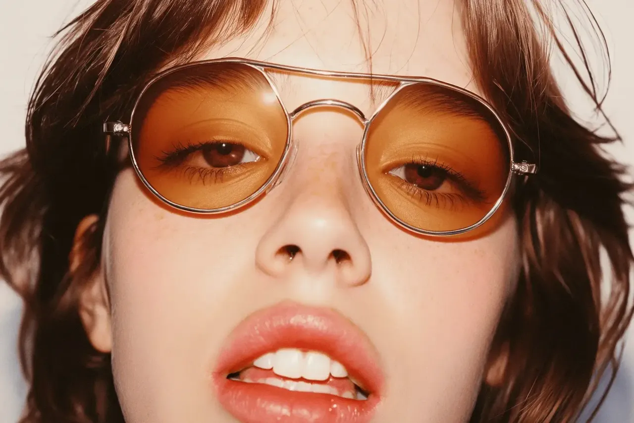 Young Woman With Retro Glasses