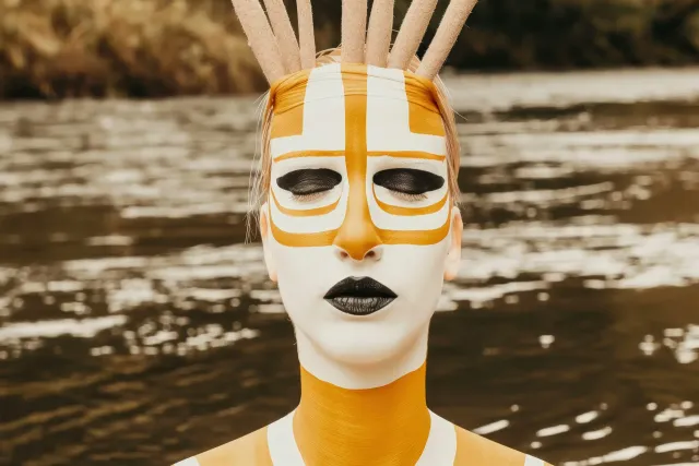 Artistic Tribal-Inspired Body Art