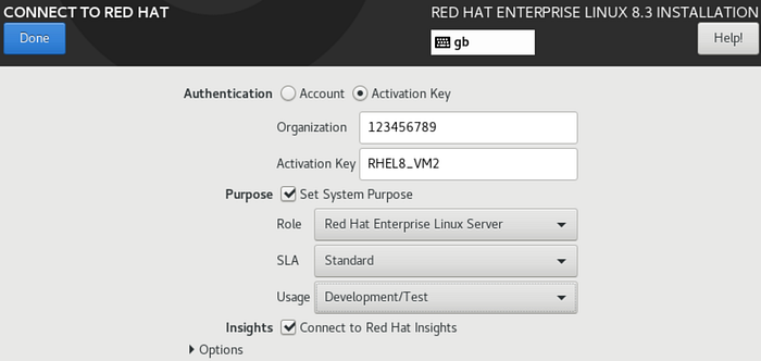 Red Hat Enterprise Linux 8 Activation