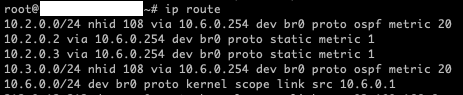 Unifi ip route command