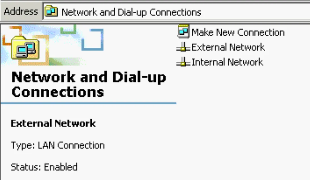 Network and Dial-up Connections