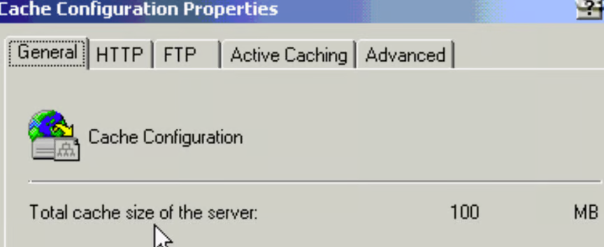 Total cache size