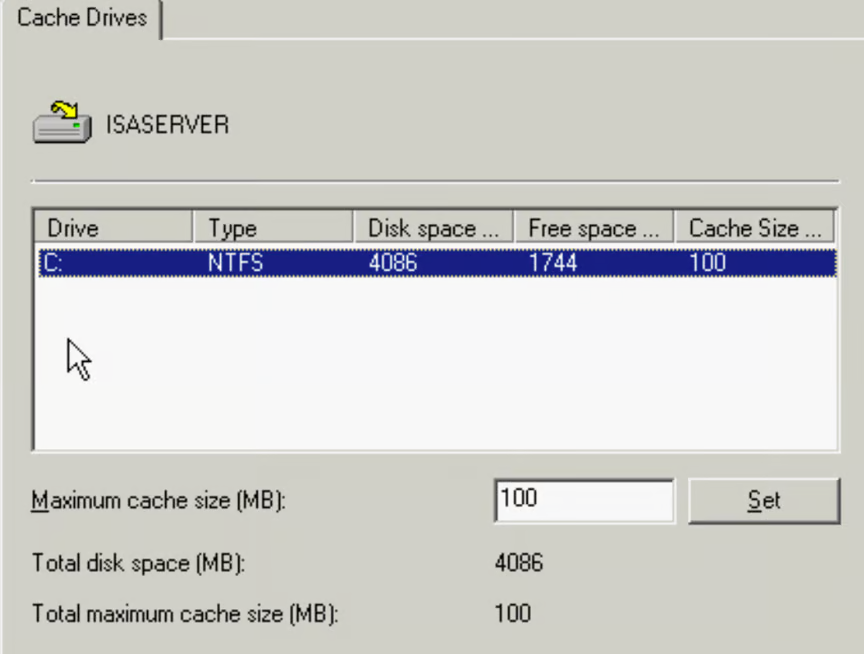 Cache storage locations