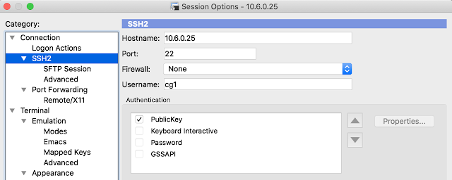 SecureCRT SSH2 Settings