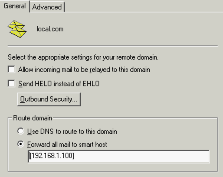 SMTP Domain Routing