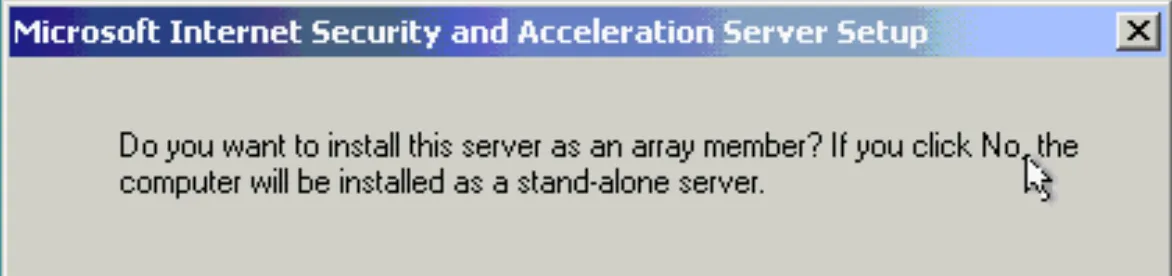 Install as Array member