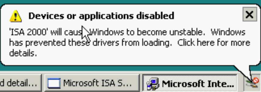 ISA 2000 disabled