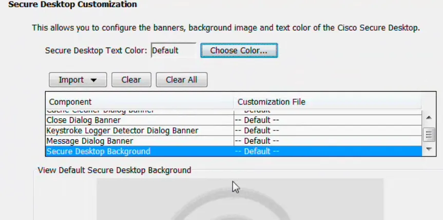 Secure Desktop Customization