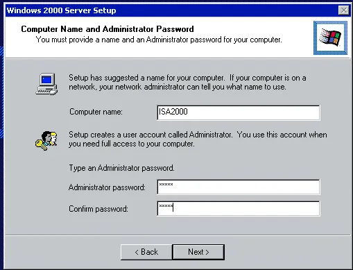 Computer name and password