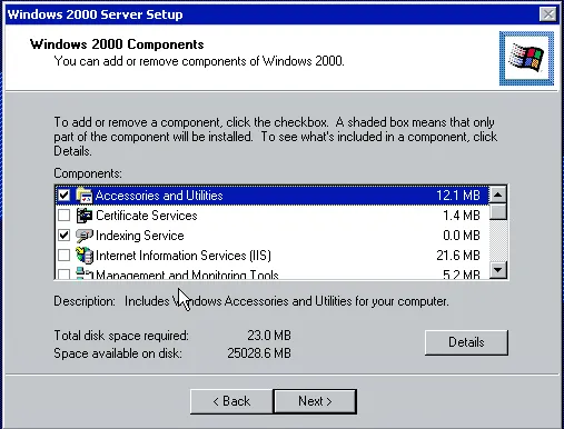 Windows 2000 Components