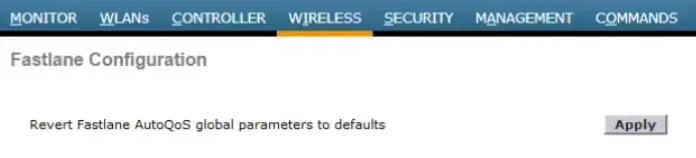 FastLane Revert changes to defaults