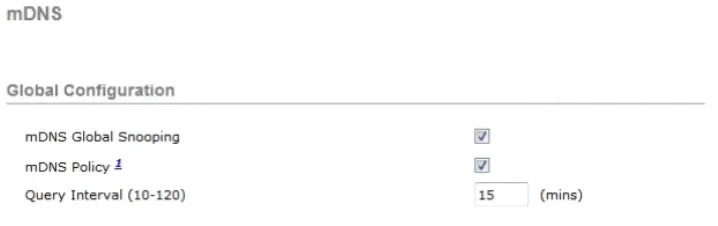 mDNS Policy Enabled Globally