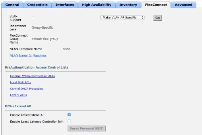 enable OfficeExtend AP