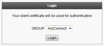 client certificate login