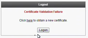 Certificate Validation Failure