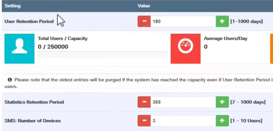 CMX General Settings