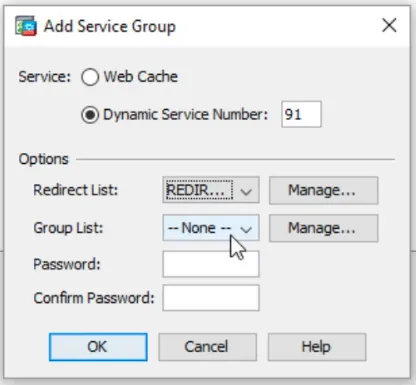 ASA Add Service Group