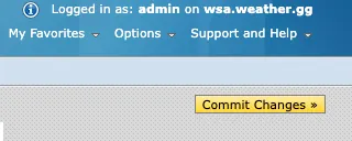 Commit Changes Button