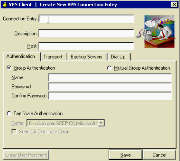 Cisco VPN Client - New Connection Entry