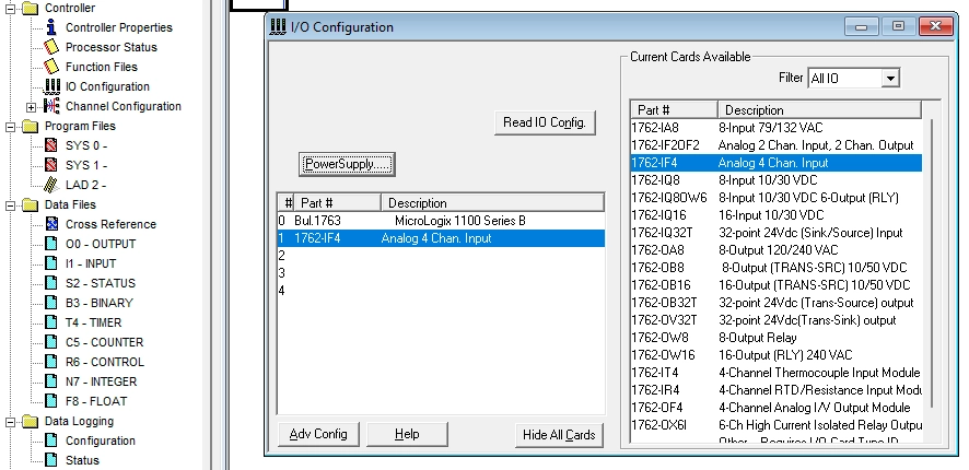 RSLogix - I/O Configuration