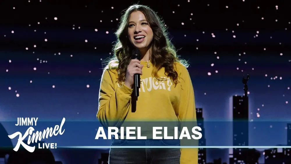 Ariel Elias on Jimmy Kimmel (and Handling a Heckler & a Beer.....like a Boss!)