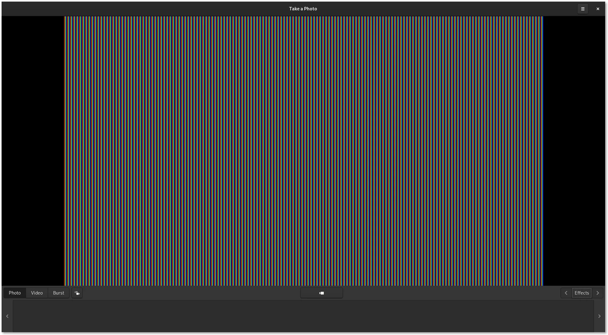 The infrared webcam just captures static noise.