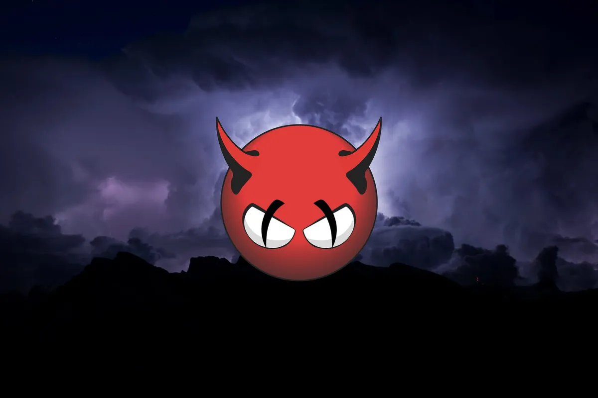 The ClamAV “red devil” logo, with a dark and stormy sky in the background.