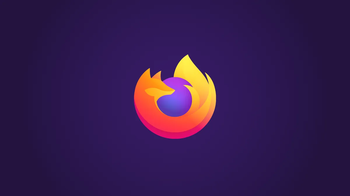 The Firefox icon against a purple background.