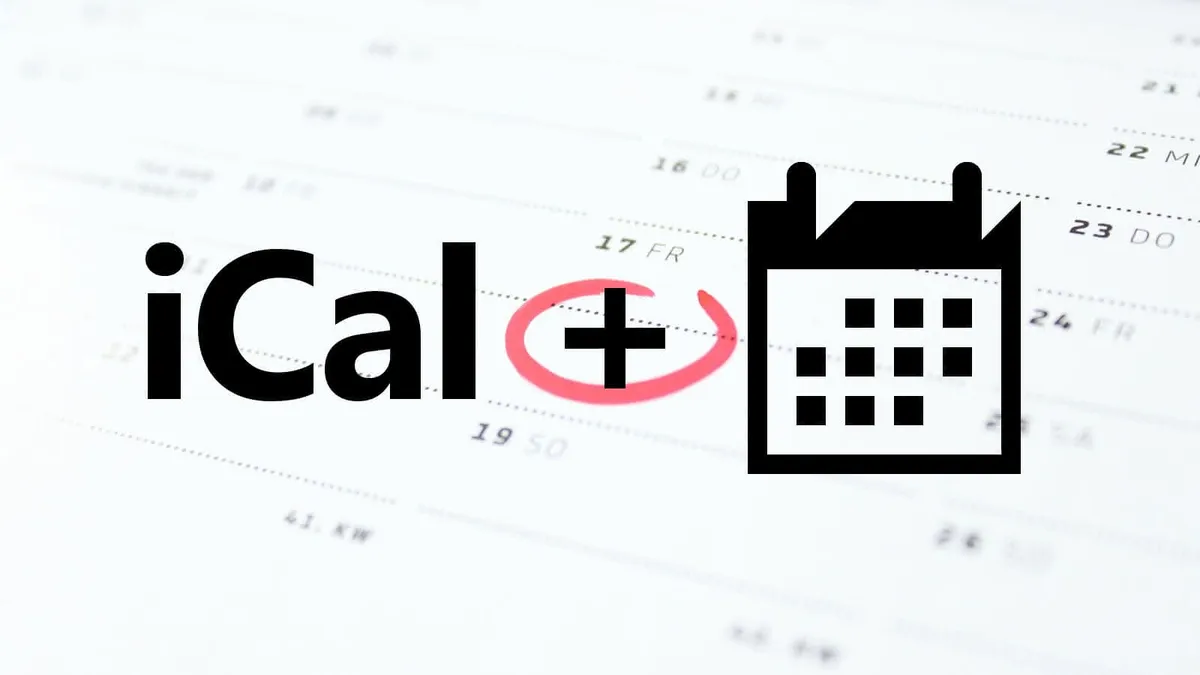An iCal calendar and the Windows Calendar logo.