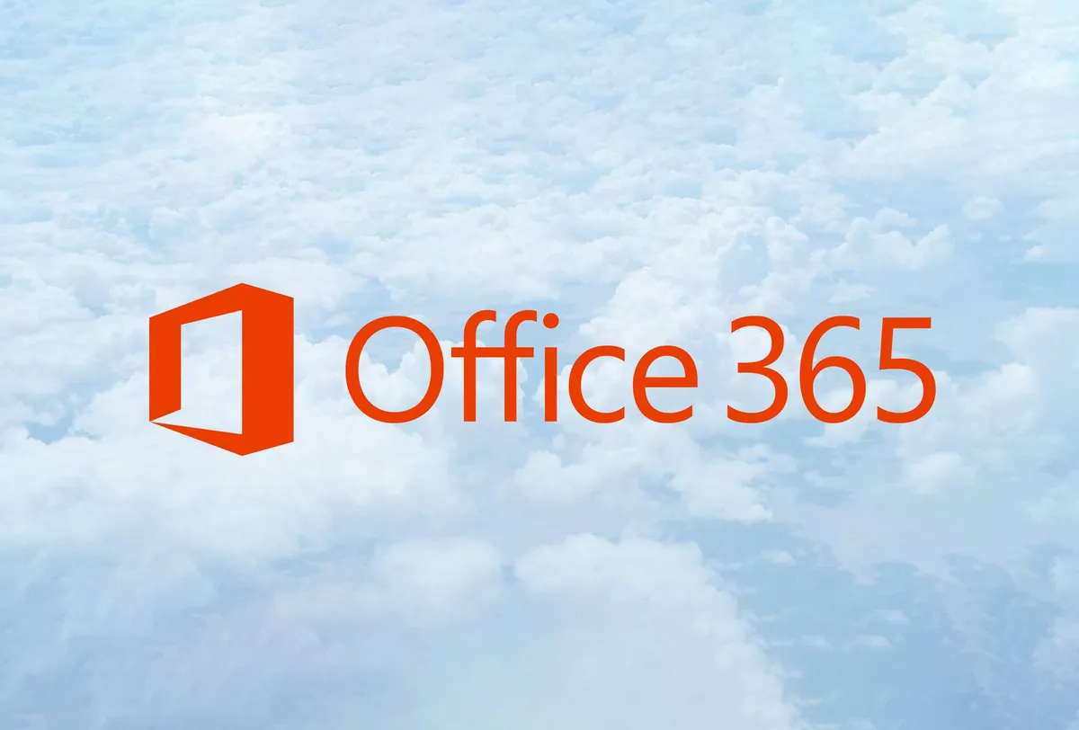 The Office 365 logo floating in the clouds.