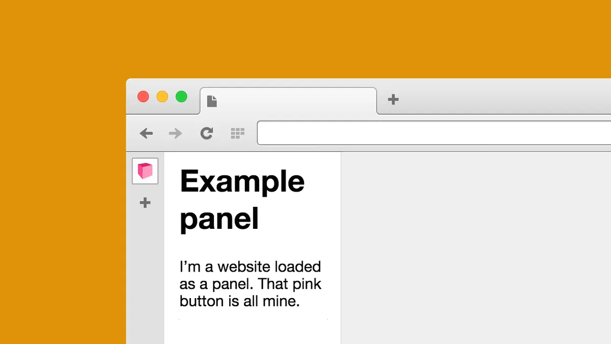 An example sidebar extension in the Opera web browser.