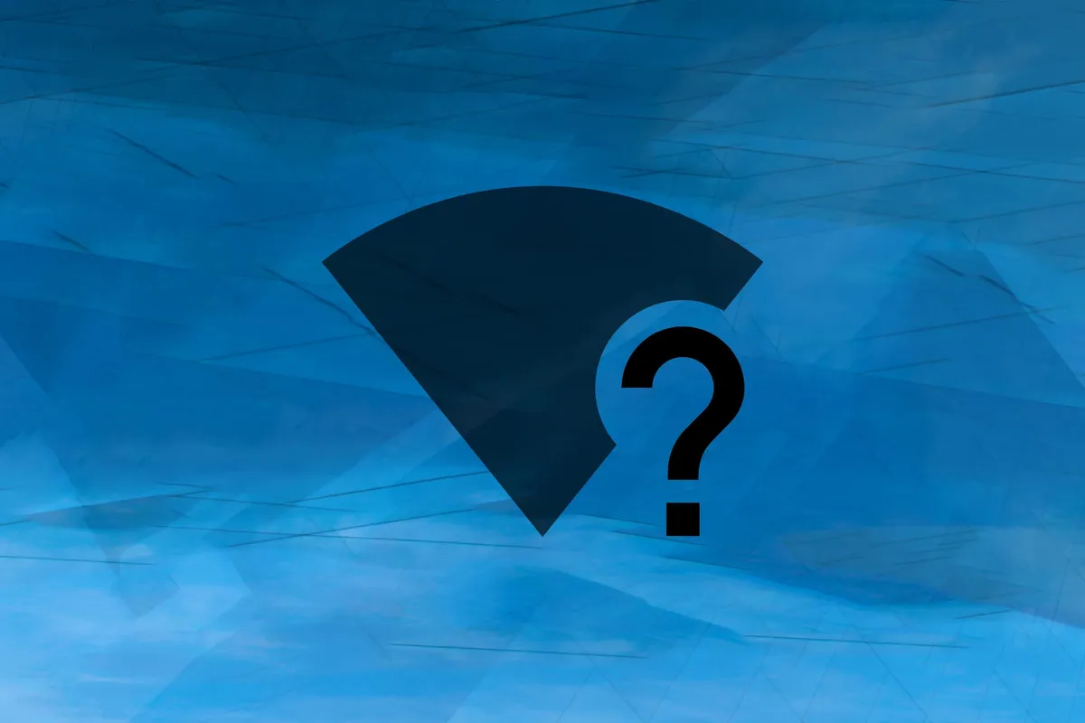A Wi-Fi symbol with an insert question mark indicating that the current network connectivity status is unknown.