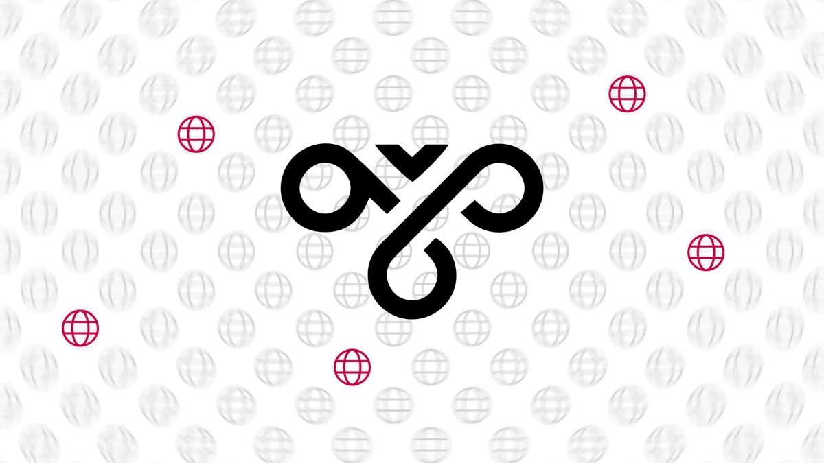 A tapestry of black globe icons with some standing out in red surrounding the VPN icon used by Windows.