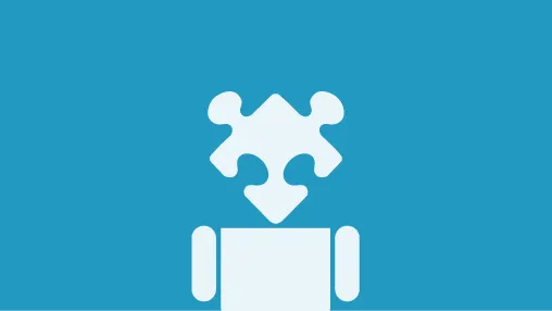 The Android logo with its head replaced by the Firefox extension mascot’s puzzle-piece-fox-head.