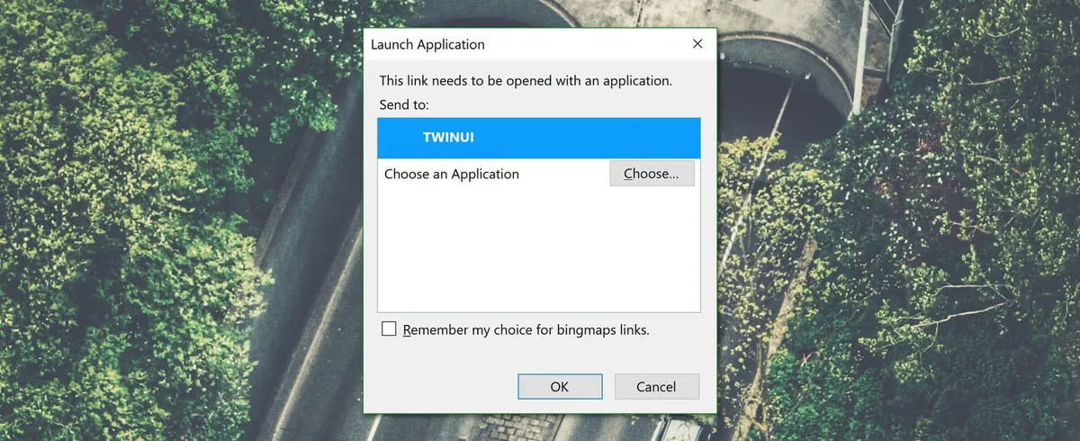 A dialog box prompting you to launch an application called TWINUI.