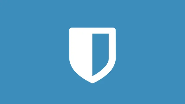 The white Bitwarden shield logo against a blue background.