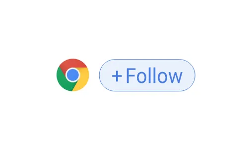 The Chrome browser icon shown next to a button labled “Follow”.