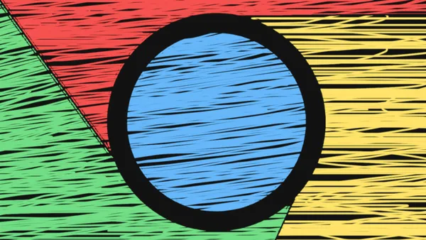 A sketch of the Google Chrome logo.