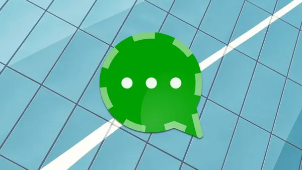 The Conversations app icon set against an abstract background.