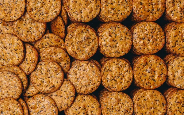 A tray filled with cookies.