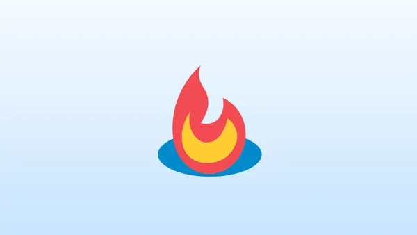 The FeedBurner “burning flame” logo.